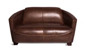 Ledersofa Clubsofa Ledercouch Lounge Sofa Couch Zweisitzer braun antik vintage
